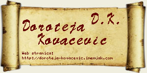 Doroteja Kovačević vizit kartica